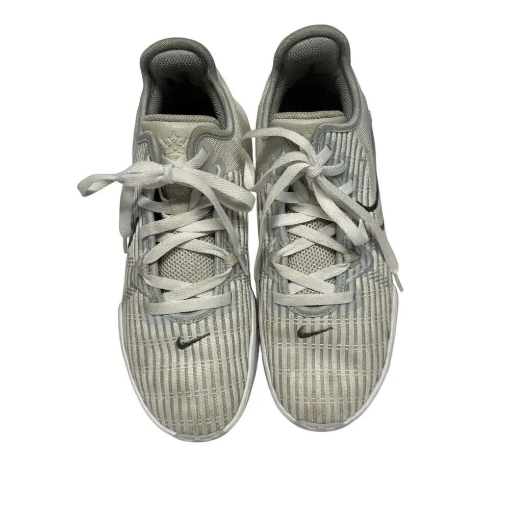 Nike LeBron Witness 6 CZ4052-102 Summit White Metallic Platinum Men’s Size 8